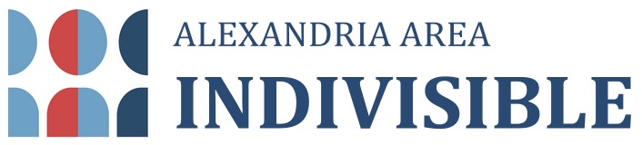 Indivisible logo and Alexandria Area Indivisible